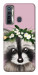 Чехол Raccoon in flowers для TECNO Camon 17