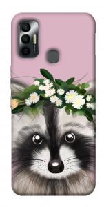 Чехол Raccoon in flowers для TECNO Spark 7