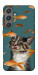 Чохол Cat with fish для Galaxy S24