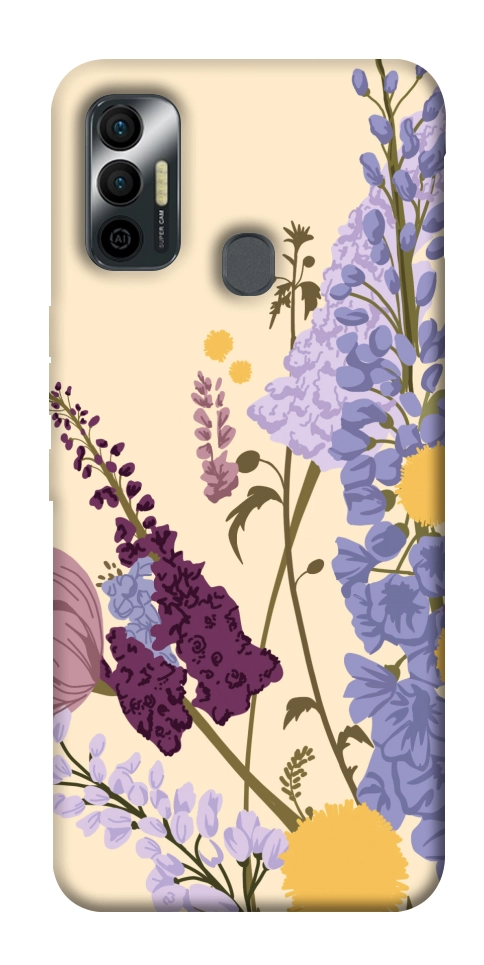 Чохол Flowers art для TECNO Spark 7