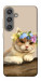 Чохол Cat in flowers для Galaxy S24