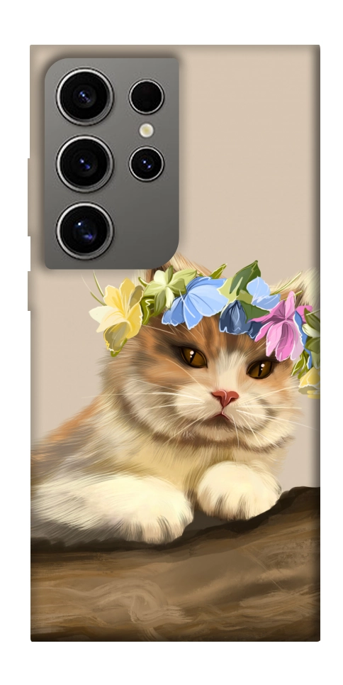 Чехол Cat in flowers для Galaxy S24 Ultra