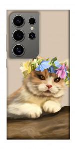 Чохол Cat in flowers для Galaxy S24 Ultra