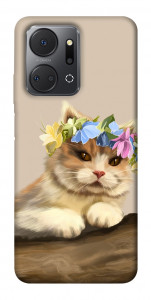 Чехол Cat in flowers для Huawei Honor X7a