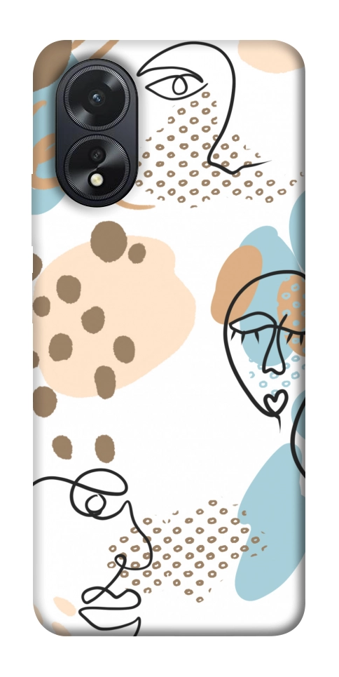 Чехол Face pattern для Oppo A38