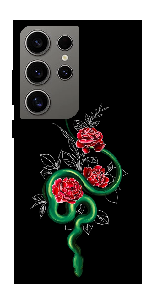 Чохол Snake in flowers для Galaxy S24 Ultra