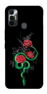 Чохол Snake in flowers для TECNO Spark 7