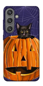 Чохол Cat and pumpkin для Galaxy S24+