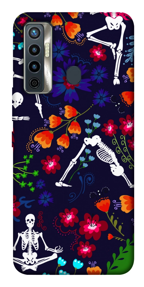 Чехол Yoga skeletons для TECNO Camon 17