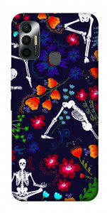 Чехол Yoga skeletons для TECNO Spark 7