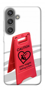 Чохол Caution falling in love для Galaxy S24