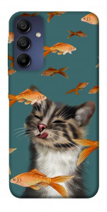 Чехол Cat with fish для Samsung Galaxy A15 5G