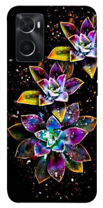 Чехол Flowers on black для Oppo A76 4G
