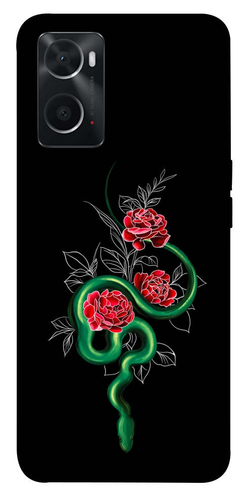 Чехол Snake in flowers для Oppo A76 4G