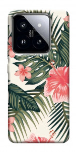 Чехол Tropic flowers для Xiaomi 14 Pro