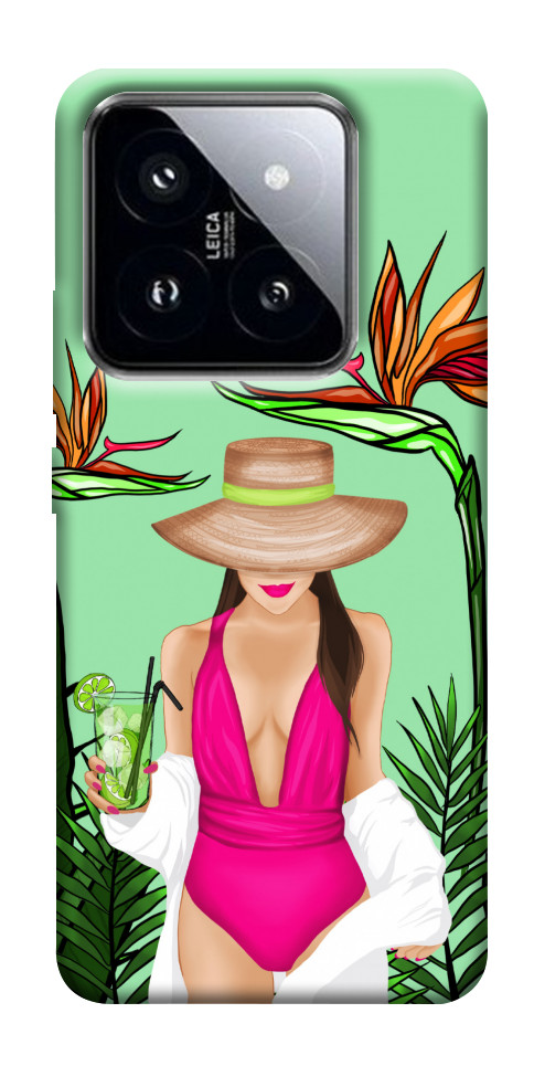 Чехол Tropical girl для Xiaomi 14 Pro