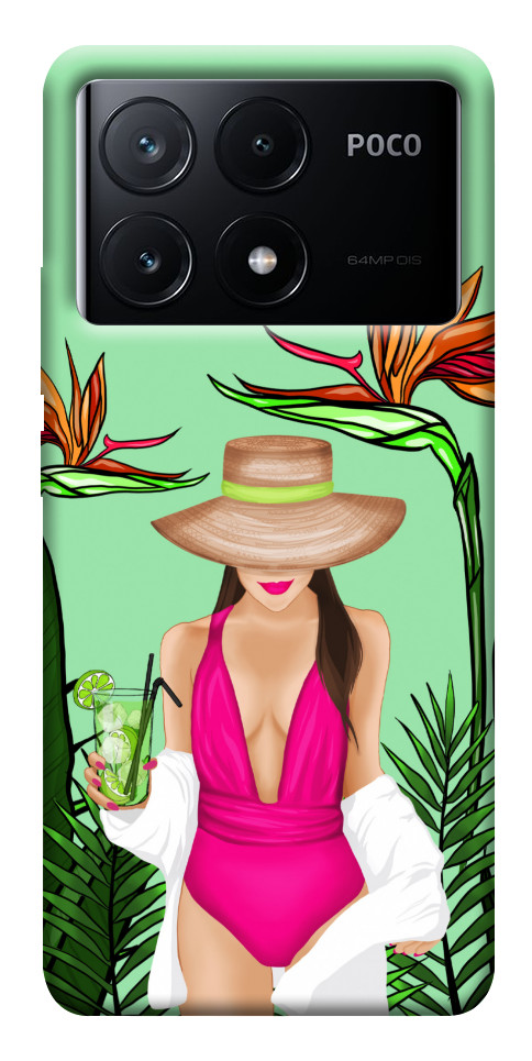 Чехол Tropical girl для Xiaomi Poco X6