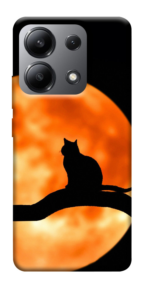 Чохол Кіт на тлі місяця для Xiaomi Redmi Note 13 4G