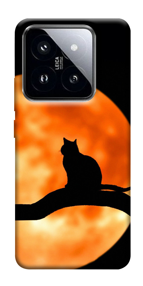 Чохол Кіт на тлі місяця для Xiaomi 14 Pro