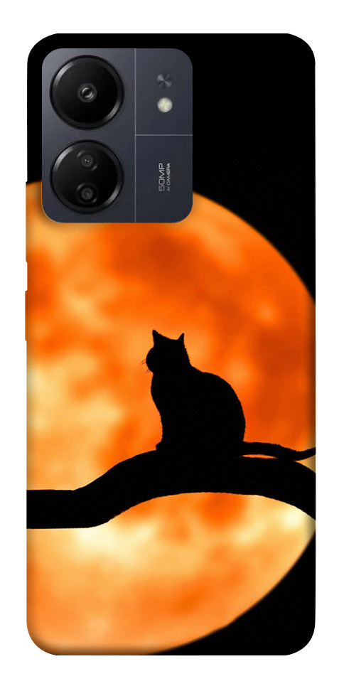 Чохол Кіт на тлі місяця для Xiaomi Poco C65