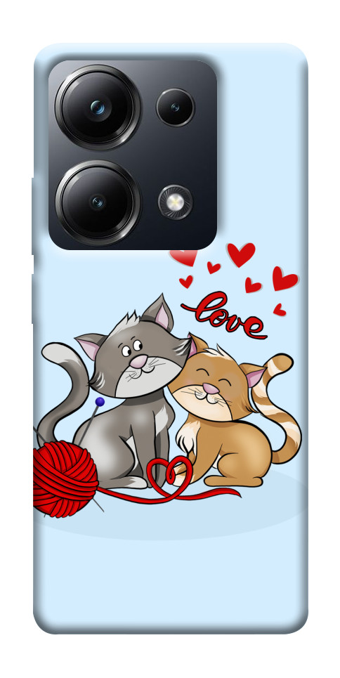 Чохол Два коти Love для Xiaomi Poco M6
