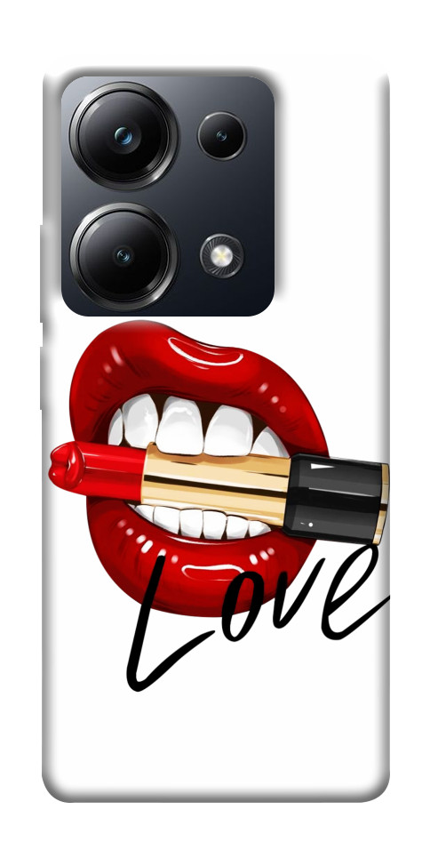 Чехол Красные губы для Xiaomi Poco M6