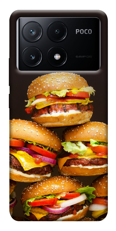 Чехол Сочные бургеры для Xiaomi Poco X6