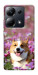 Чохол Коргі в квітах для Xiaomi Poco M6