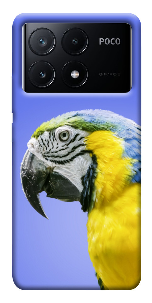 Чехол Попугай ара для Xiaomi Poco X6