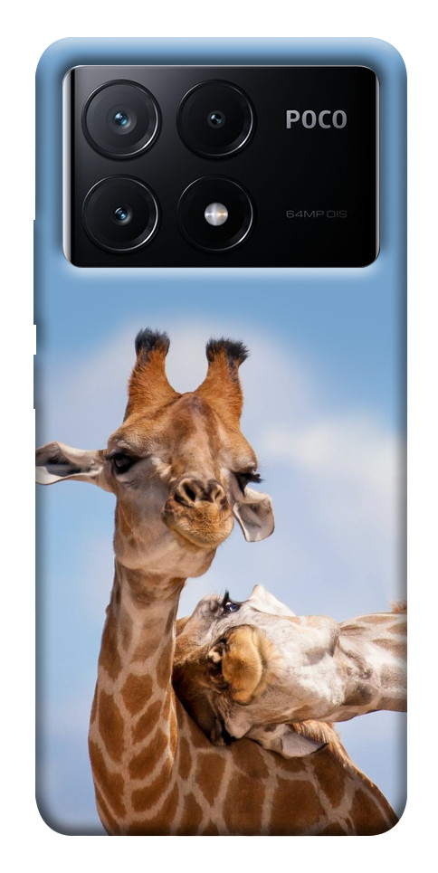 Чехол Милые жирафы для Xiaomi Poco X6