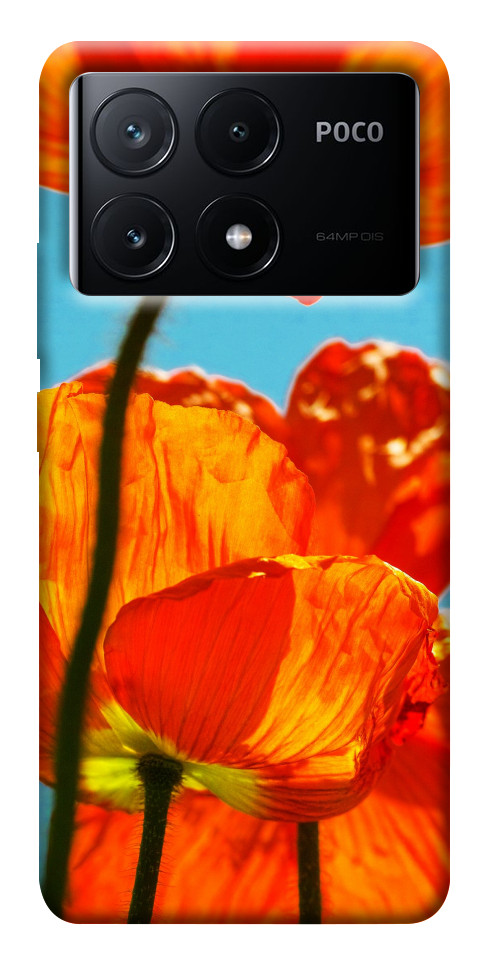 Чохол Яскраві маки для Xiaomi Poco X6