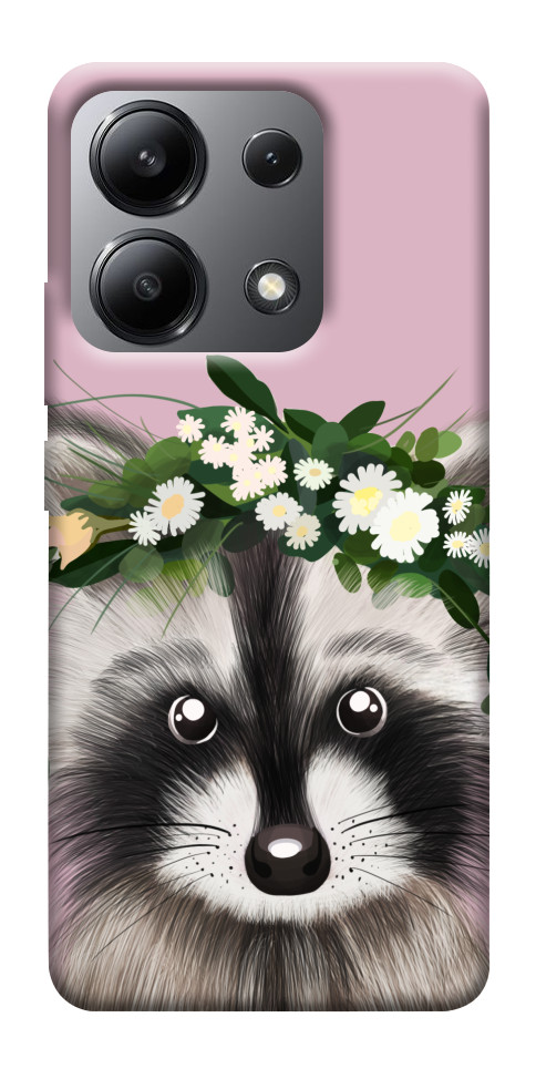 Чохол Raccoon in flowers для Xiaomi Redmi Note 13 4G