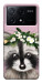 Чохол Raccoon in flowers для Xiaomi Poco X6