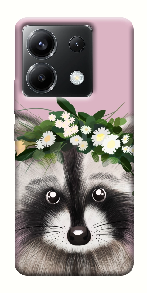 Чохол Raccoon in flowers для Xiaomi Poco X6