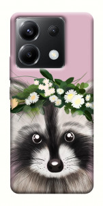 Чехол Raccoon in flowers для Xiaomi Poco X6