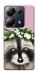 Чехол Raccoon in flowers для Xiaomi Poco M6