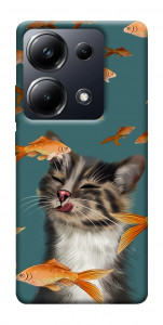 Чехол Cat with fish для Xiaomi Poco M6