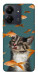 Чехол Cat with fish для Xiaomi Poco C65
