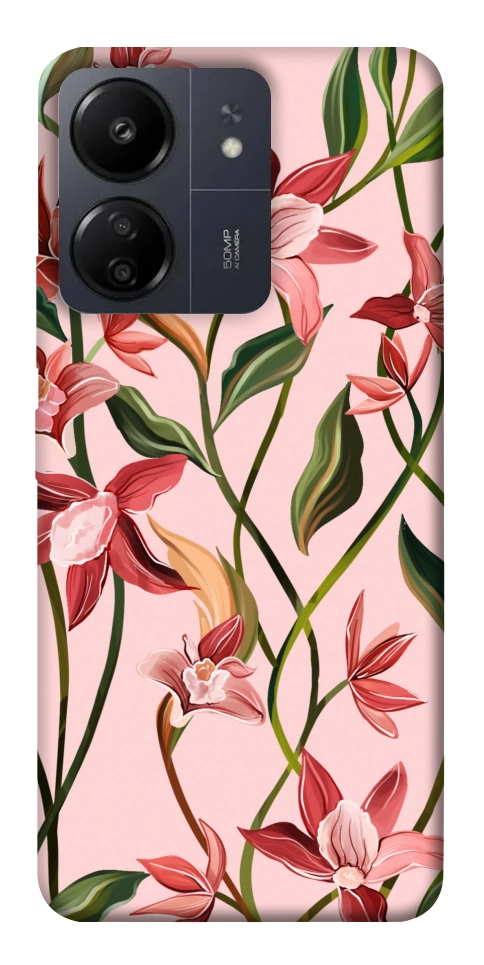 Чехол Floral motifs для Xiaomi Poco C65