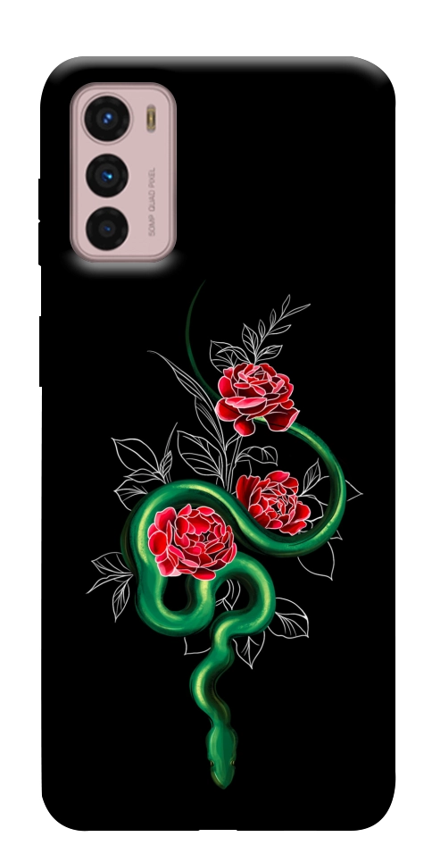 Чехол Snake in flowers для Motorola Moto G42