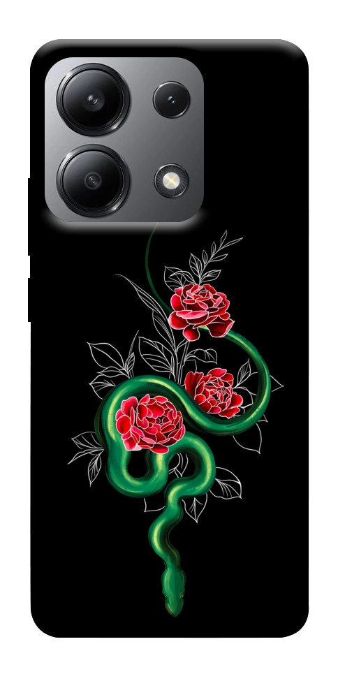 Чехол Snake in flowers для Xiaomi Redmi Note 13 4G