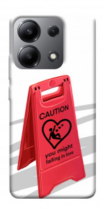 Чехол Caution falling in love для Xiaomi Redmi Note 13 4G