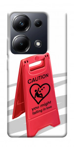 Чехол Caution falling in love для Xiaomi Poco M6