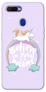 Чехол Believe in your dreams unicorn для Oppo A7