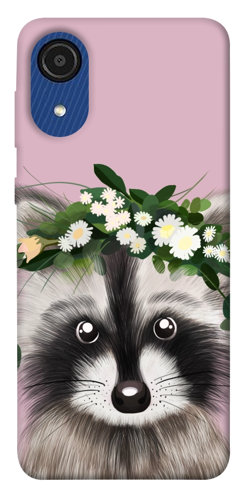 Чохол Raccoon in flowers для Galaxy A03 Core