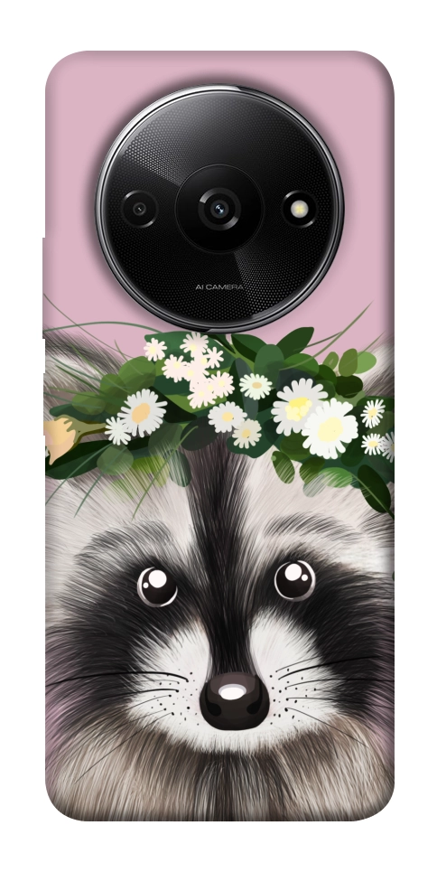 Чехол Raccoon in flowers для Xiaomi Redmi A3