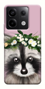 Чохол Raccoon in flowers для Xiaomi Redmi Note 13 Pro 4G