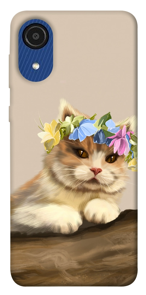 Чохол Cat in flowers для Galaxy A03 Core