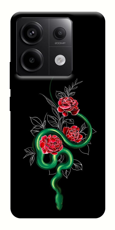 Чохол Snake in flowers для Xiaomi Redmi Note 13 Pro 4G