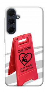 Чохол Caution falling in love для Galaxy A35